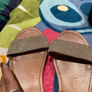 Steve Madden Tan Rhinestone Sandals